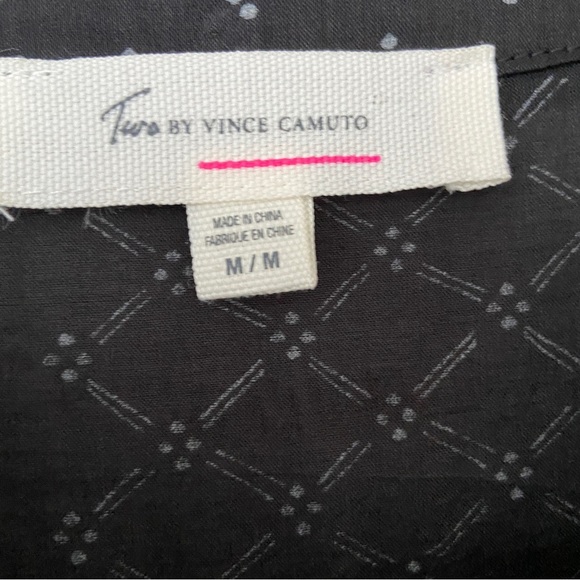 TWO BY VINCE CAMUTO GREY SLEEVELESS BUTTON DOWN COTTON/TENCEL TOP/BLOUSE, MED - Picture 9 of 13